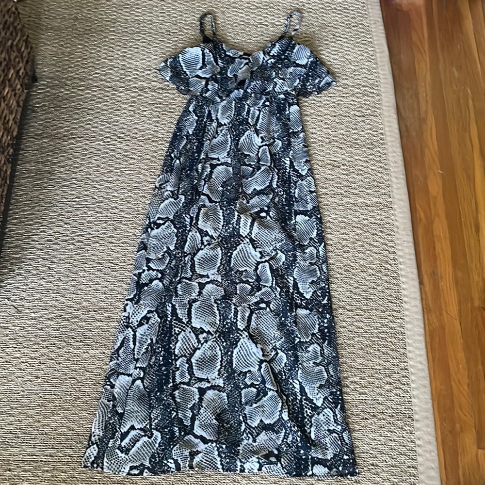 Snakeskin maxi dress